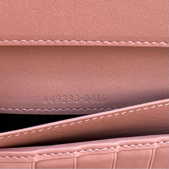 Gucci Micro guccissima Continental Flap Wallet Pink Sima leather - Picture 8 of 8
